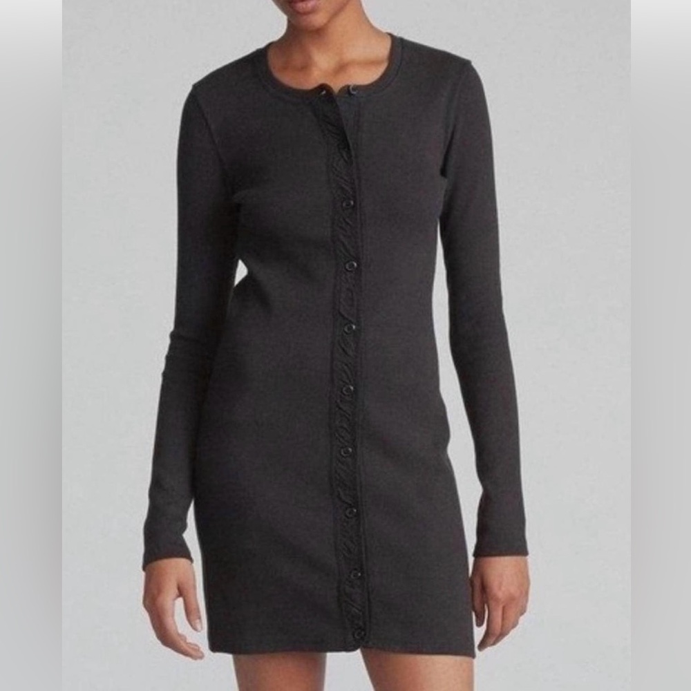 Rag’n’Bone Size Medium Mallory Thermal Ribbed Cotton Mini Dress NWT